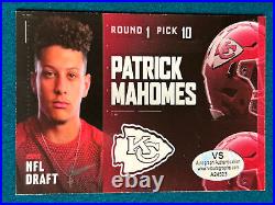 PATRICK MAHOMES Autographed 2017 NFL Draft RC with VS COA Kansas City Chiefs