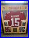 PATRICK MAHOMES Autographed Football Jersey KANSAS CITY CHIEFS Framed Beckett