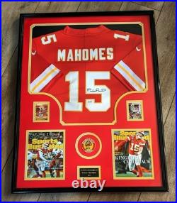 PATRICK MAHOMES II Signed Framed Jersey Authenticated + COA Kansas City Chiefs