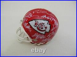 PATRICK MAHOMES KANSAS CITY CHIEFS 2019-20 SB TEAM SIGNED MINI HELMET withCOA