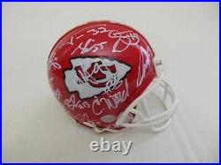 PATRICK MAHOMES KANSAS CITY CHIEFS 2019-20 SB TEAM SIGNED MINI HELMET withCOA