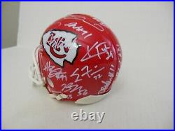 PATRICK MAHOMES KANSAS CITY CHIEFS 2019-20 SB TEAM SIGNED MINI HELMET withCOA