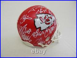 PATRICK MAHOMES KANSAS CITY CHIEFS 2019-20 SB TEAM SIGNED MINI HELMET withCOA