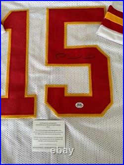 PATRICK MAHOMES KANSAS CITY CHIEFS QB WHITE SIGNED JERSEY AUTOGRAPHED WithCOA 513