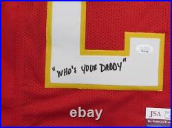 PAT MAHOMES KANSAS CITY CHIEFS SIGNED PRO STYLE FOOTBALL JERSEY WhosYourDad JSA