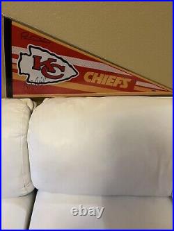 Patrick Mahomes Andy Reid Signed Kansas City Chiefs Pennant With COA