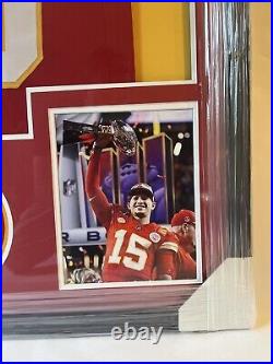 Patrick Mahomes Autographed Custom Kansas City Chiefs Jersey Framed with COA