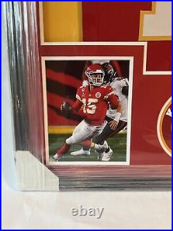 Patrick Mahomes Autographed Custom Kansas City Chiefs Jersey Framed with COA