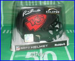 Patrick Mahomes Autographed Kansas City Chiefs Eclipse Style Mini Helmet. Coa