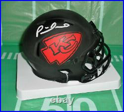 Patrick Mahomes Autographed Kansas City Chiefs Eclipse Style Mini Helmet. Coa