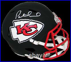 Patrick Mahomes Autographed Kansas City Chiefs Flat Black Full Size Helmet Jsa