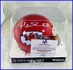 Patrick Mahomes / Autographed Kansas City Chiefs Logo Speed Mini Helmet / Coa