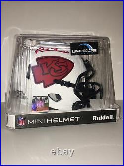 Patrick Mahomes Autographed, Kansas City Chiefs Lunar Eclipse Mini Helmet. Coa