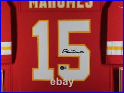 Patrick Mahomes Autographed Kansas City Chiefs Nike Framed Jersey Beckett B