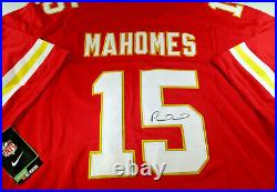 Patrick Mahomes / Autographed Kansas City Chiefs Pro Style Football Jersey / Coa