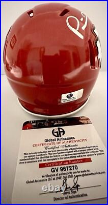 Patrick Mahomes / Autographed Kansas City Chiefs Riddell Speed Mini Helmet / COA Patrick Mahomes / Autographed Kansas City Chiefs Riddell Speed Mini Helmet / COA
