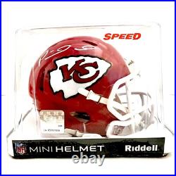 Patrick Mahomes / Autographed Kansas City Chiefs Riddell Speed Mini Helmet / COA