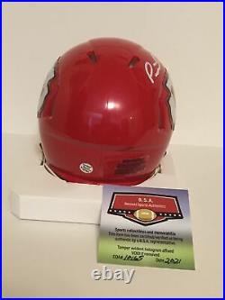 Patrick Mahomes Autographed, Kansas City Chiefs Speed Mini Helmet B. S. A. Coa