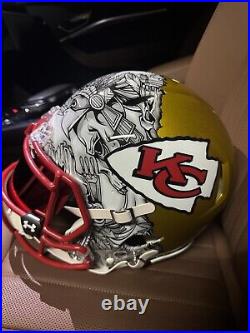 Patrick Mahomes Autographed Kansas City Full Size Authentic Football Helmet -BAS