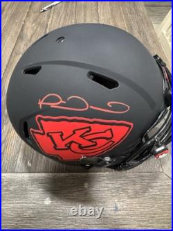 Patrick Mahomes Autographed Kansas City Full Size Helmet Beckett COA Matte Black