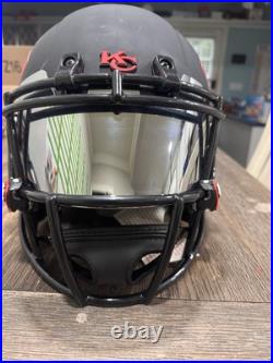 Patrick Mahomes Autographed Kansas City Full Size Helmet Beckett COA Matte Black