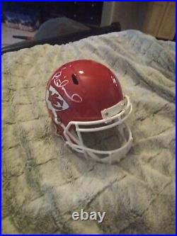 Patrick Mahomes Autographed Kansas City Replica Full-Size Football Helmet -JSA