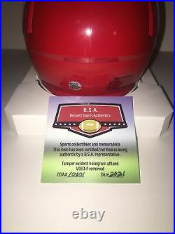 Patrick Mahomes Autographed, Signed Kansas City Chiefs Speed Mini Helmet. Coa