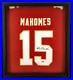 Patrick Mahomes Kansas City Cheifs FRMD Signed Nike Red Limited Jersey Shadowbox
