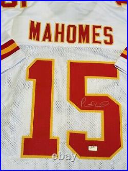 Patrick Mahomes Kansas City Chiefs Autographed Chiefs White Custom Jersey Coa