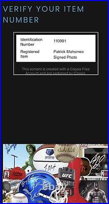 Patrick Mahomes Kansas City Chiefs Hand Signed Autographed 8x10 Photo HGA COA