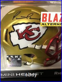 Patrick Mahomes Kansas City Chiefs Signed Autographed Mini Helmet BLAZE with COA