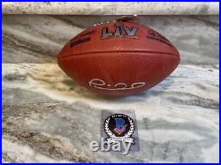 Patrick Mahomes Kansas City Chiefs Signed Super Bowl LV Football Beckett COA