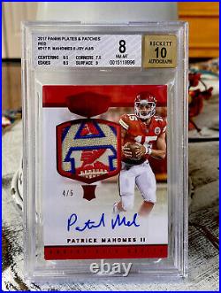 Patrick Mahomes Rc 2017 Holy Grail Multi Color Patch Red Kansas City Cheifs Auto