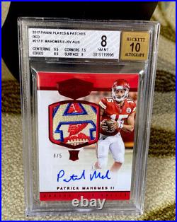 Patrick Mahomes Rc 2017 Holy Grail Multi Color Patch Red Kansas City Cheifs Auto