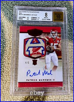 Patrick Mahomes Rc 2017 Holy Grail Multi Color Patch Red Kansas City Cheifs Auto