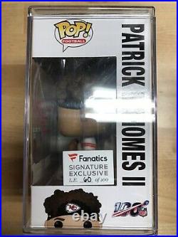 Patrick Mahomes SIGNED Funko Pop 60 Out Of 100 Super Bowl 54 LIV MVP Kansas City