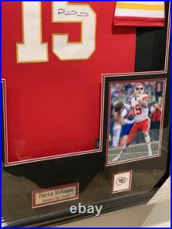 Patrick Mahomes Signed Autographed Framed Kansas City Chiefs Jersey Beckett COA
