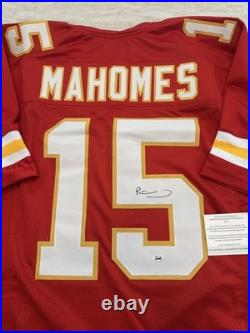 Patrick Mahomes Signed Autographed Kansas City Chiefs Custom Jersey with COA