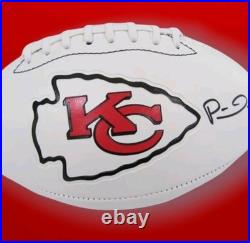 Patrick Mahomes Signed Autographed NFL KC Kansas City Chiefs Logo Football COA