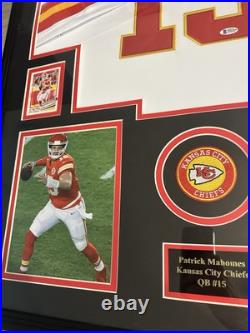 Patrick Mahomes Signed Framed Kansas City Chiefs Jersey Withbeckett COA Patrick Mahomes Signed Framed Kansas City Chiefs Jersey Withbeckett COA