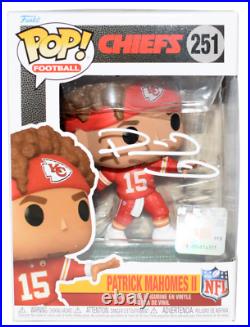 Patrick Mahomes Signed Kansas City Chiefs #251 Funko Pop Figure Beckett