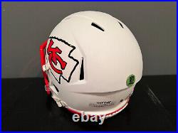 Patrick Mahomes Signed Kansas City Chiefs F/S Flat White Rep Helmet w Visor -JSA