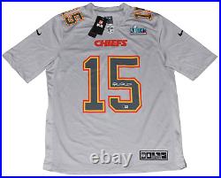 Patrick Mahomes Signed Kansas City Chiefs Gray Nike Super Bowl LVII Jersey Bas