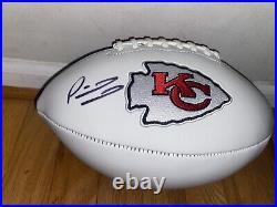 Patrick Mahomes Signed Kansas City Chiefs Logo White Panel Football Fanatics COA