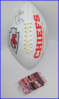 Patrick Mahomes Signed Kansas City Chiefs Logo White Panel JSA COA Superbowl