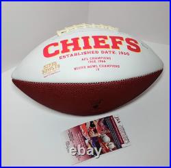 Patrick Mahomes Signed Kansas City Chiefs Logo White Panel JSA COA Superbowl