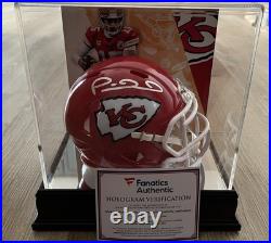 Patrick Mahomes Signed Kansas City Chiefs Mini Helmet With Display Case Fanatics