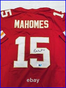 Patrick Mahomes Signed Kansas City Chiefs Nike NFL Red Home Jersey COA