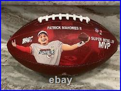 Patrick Mahomes Signed Kansas City Chiefs Super Bowl LIV Football Beckett Coa