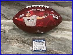 Patrick Mahomes Signed Kansas City Chiefs Super Bowl LIV Football Beckett Coa